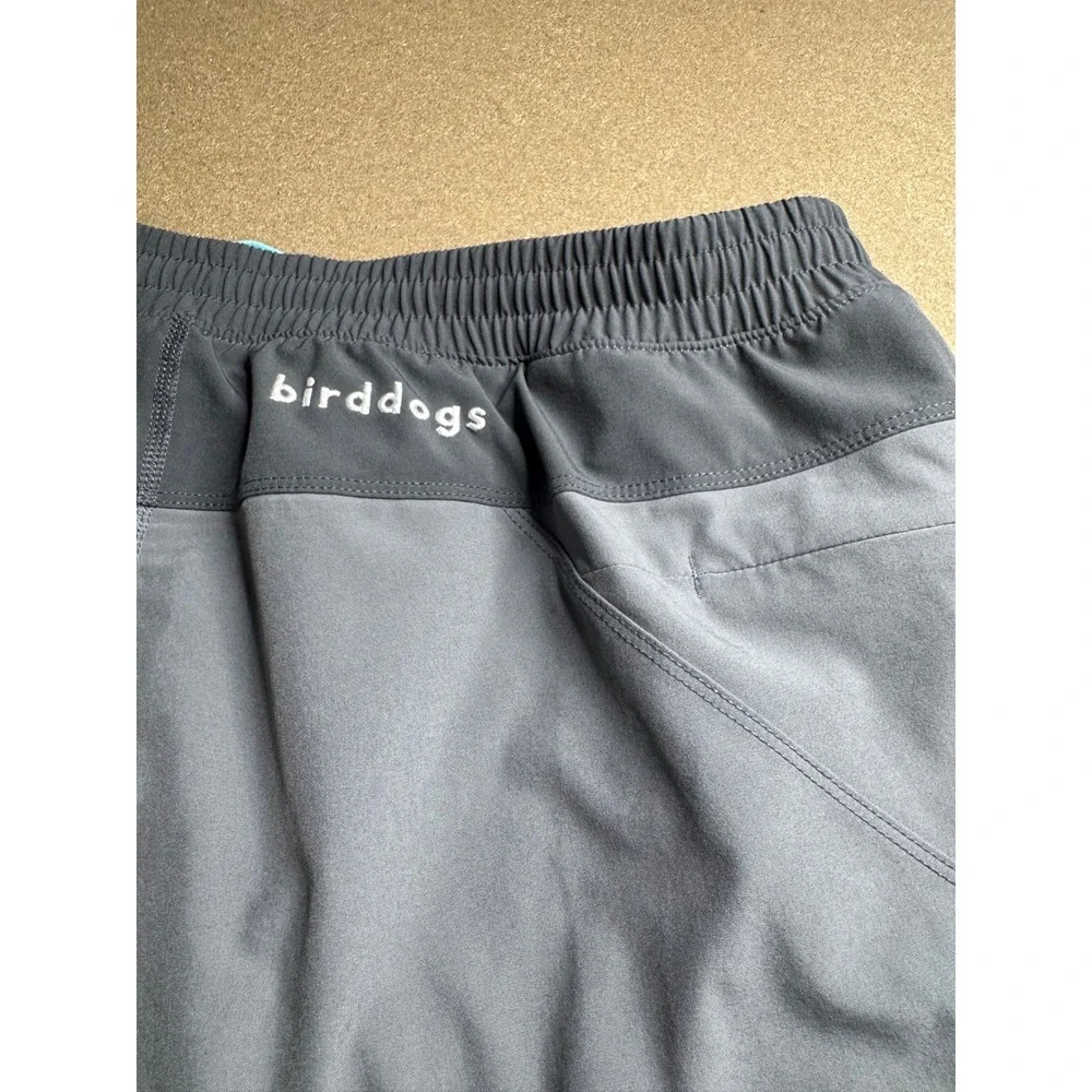 Birddogs Mens Gym Shorts Gray‎ Blue Liner Elastic Waist Pockets XXL 2470